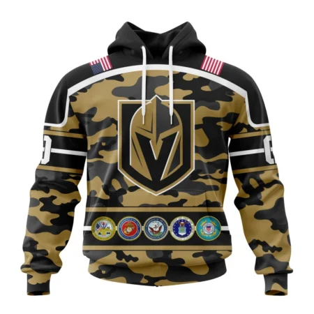 NHL Vegas Golden Knights, Specialized Design Wih Camo Team Color And Military Force Logo,QTNHL080524A3521