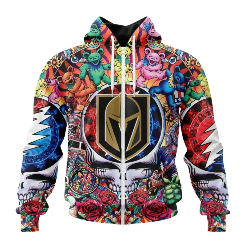 NHL Personalized Name And Number, Vegas Golden Knights Special Grateful Dead Design,QTNHL Personalized Name And Number,080524B62