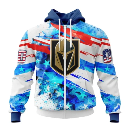 Vegas Golden Knights, Special Concept For Independence Day,QTNHL Personalized Name And Number,080524B66