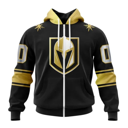 NHL Personalized Name And Number, Vegas Golden Knights Special Black And Gold Design,QTNHL Personalized Name And Number,080524B757