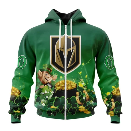 NHL Personalized Name And Number, Vegas Golden Knights Special Design For St. Patrick' Day,QTNHL Personalized Name And Number,080524B887