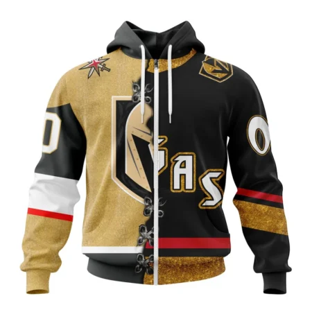 NHL Personalized Name And Number, Vegas Golden Knights Special Home Mix Reverse Retro Personalized Kits,QTNHL Personalized Name And Number,080524B919