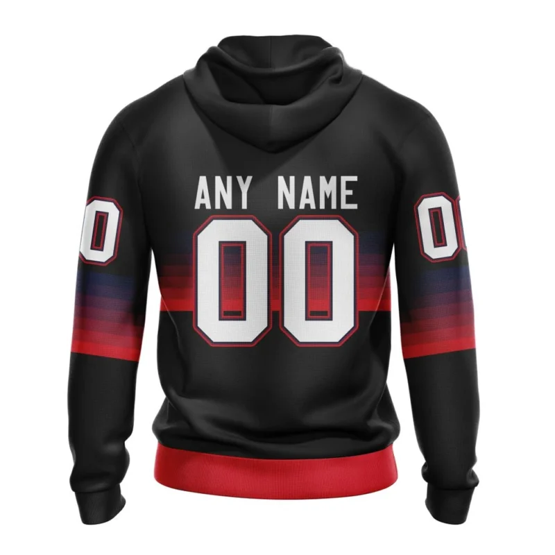 NHL Personalized Name And Number, Washington Capitals Special Black And Gradient Design,QTNHL Personalized Name And Number,080524B1395