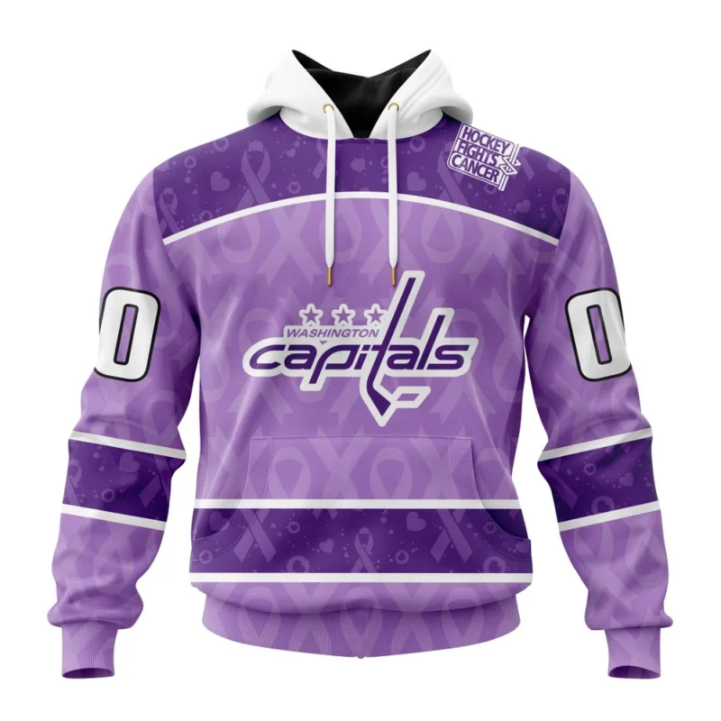 NHL Washington Capitals New Lavender Hockey Fight Cancer,QTNHL080524A1470