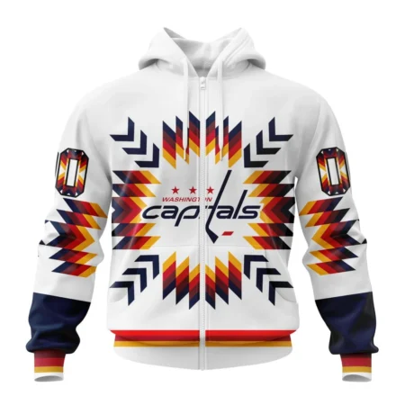 NHL Personalized Name And Number, Washington Capitals Special Design With Native Pattern,QTNHL Personalized Name And Number,080524B1568