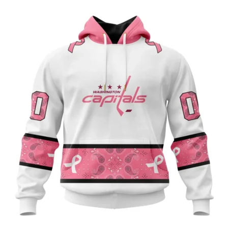 NHL Washington Capitals In Classic Style With Paisley, In October We Wear Pink Breast Cancer,QTNHL080524A1657