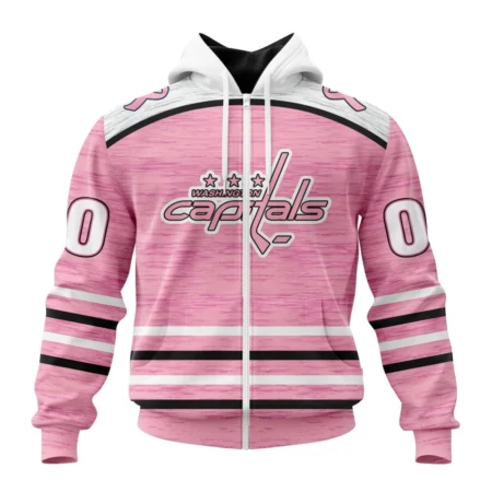 NHL Personalized Name And Number, Washington Capitals Special Pink Fight Breast Cancer Design,QTNHL Personalized Name And Number,080524B1730