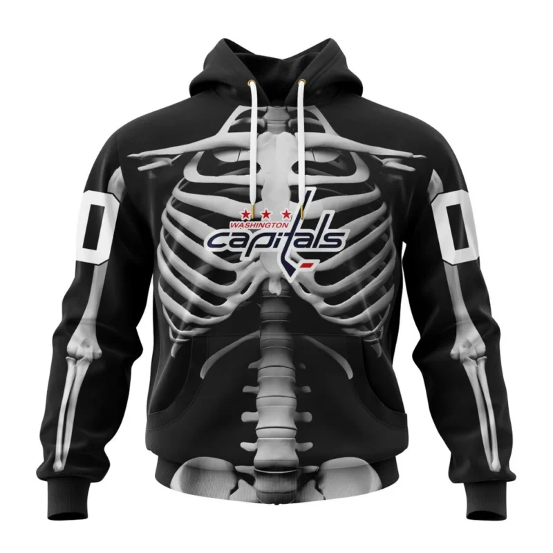 NHL Washington Capitals Special Skeleton Costume For Halloween,QTNHL080524A2013