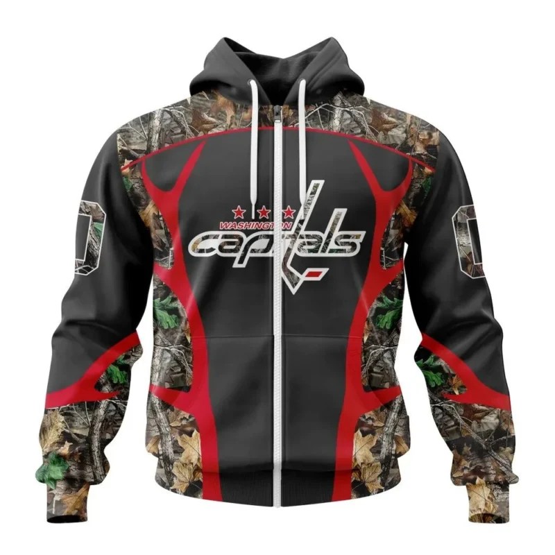 NHL Personalized Name And Number, Washington Capitals Special Camo Hunting Design ,QTNHL Personalized Name And Number,080524B2199