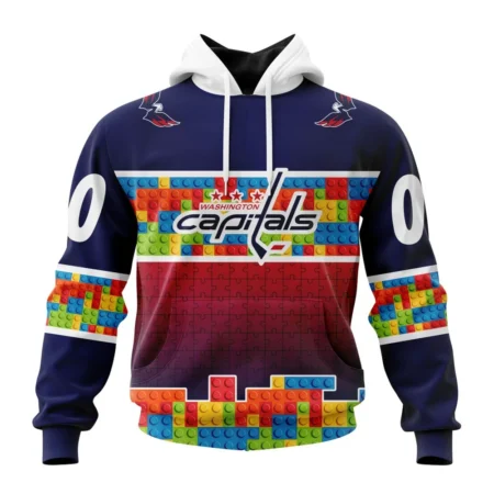 NHL Washington Capitals Special Autism Awareness Design ,QTNHL080524A2225