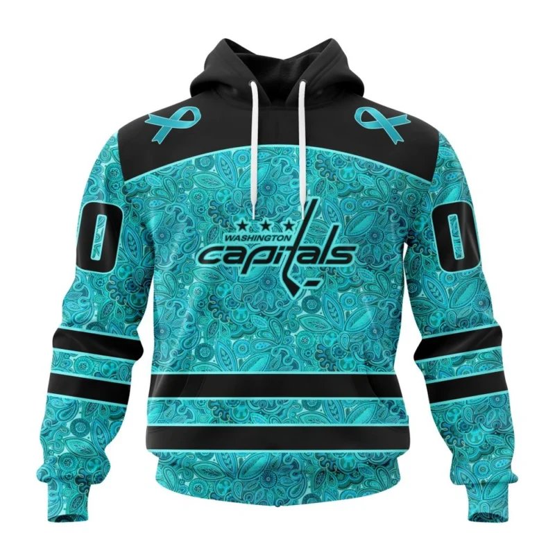 NHL Washington Capitals Special Design Fight Ovarian Cancer,QTNHL080524A2405