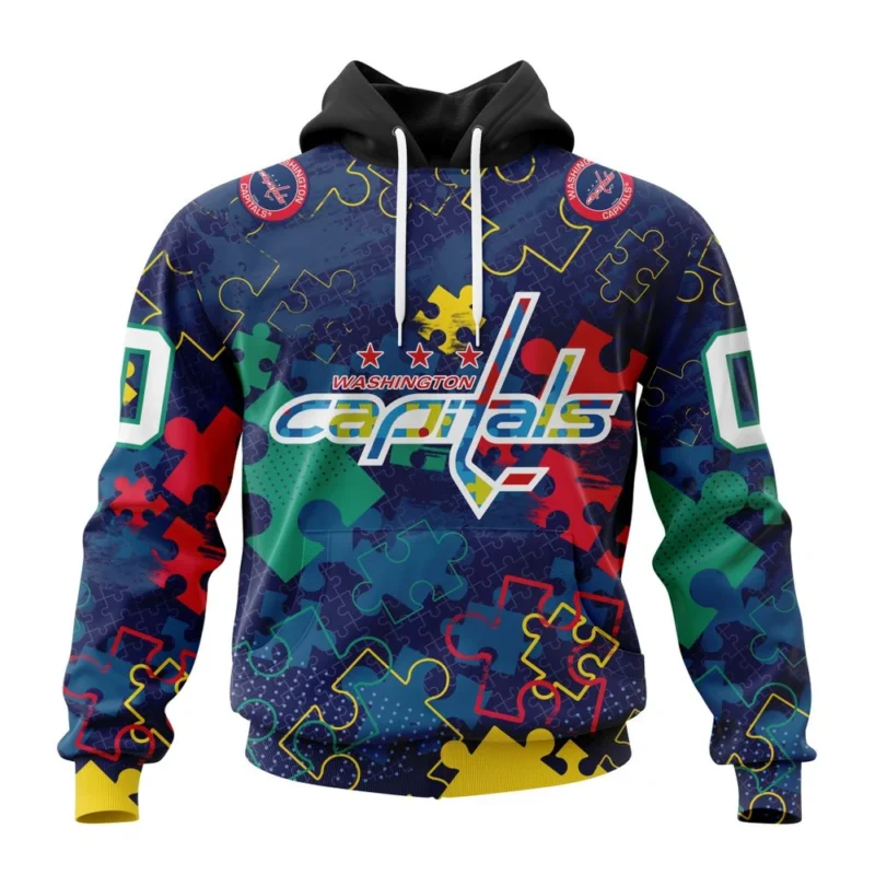 NHL Washington Capitals, Specialized Fearless Aganst Autism,QTNHL080524A2614