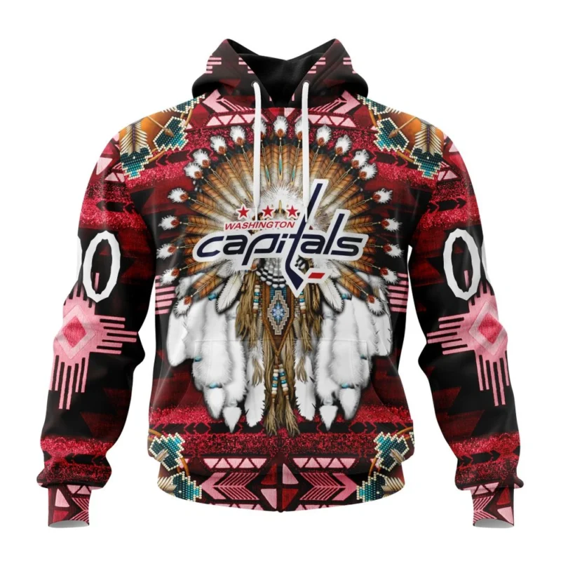 NHL Washington Capitals Special Native Costume Design,QTNHL080524A2675