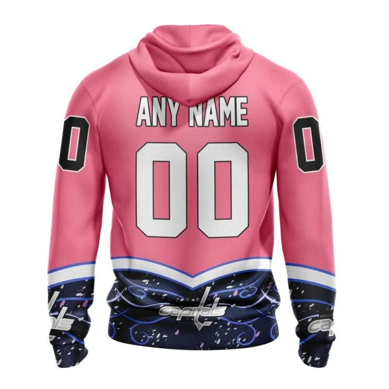 NHL Personalized Name And Number, Washington Capitals, Specialized Unisex For Hockey Fights Cancer,QTNHL Personalized Name And Number,080524B2812