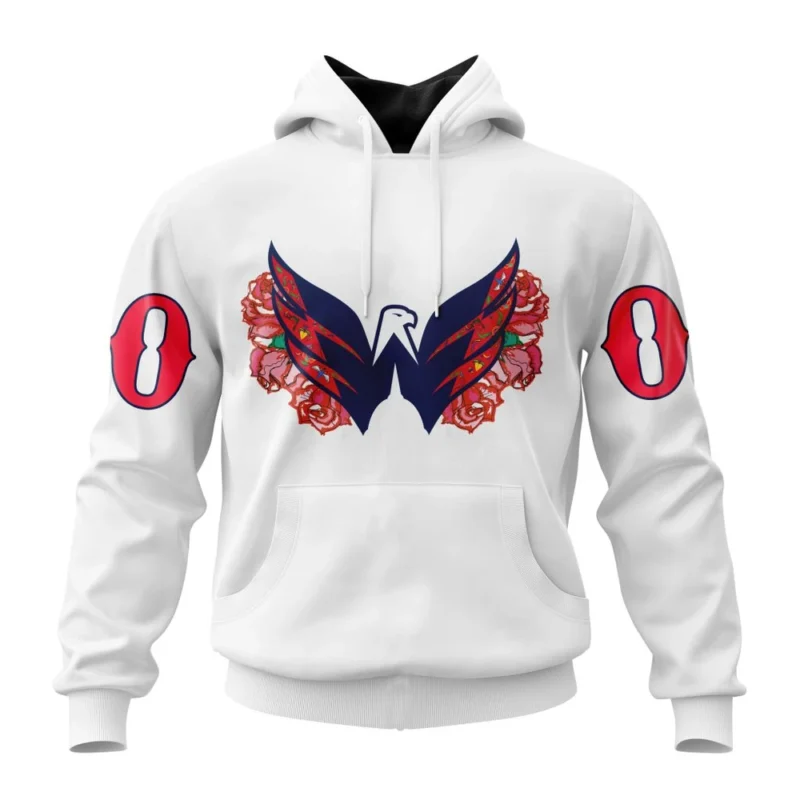 NHL Washington Capitals, Specialized Unisex Kits Dia De Muertos,QTNHL080524A2845