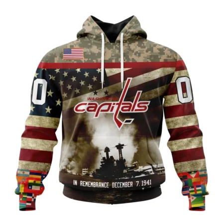 NHL Washington Capitals, Specialized Unisex Kits Remember Pearl Harbor,QTNHL080524A2973