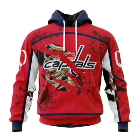 NHL Washington Capitals, Specialized Design Jersey With Your Ribs For Halloween,QTNHL080524A3492