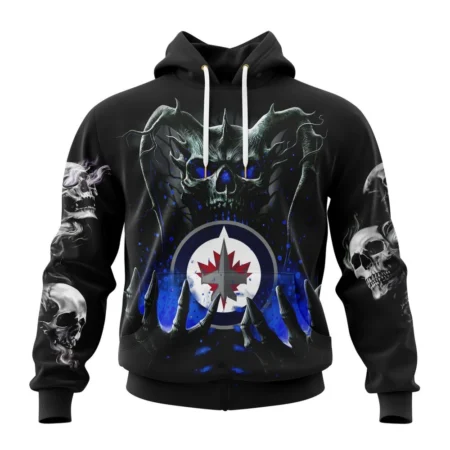 NHL Winnipeg Jets Special Skull Art Design,QTNHL080524A1199