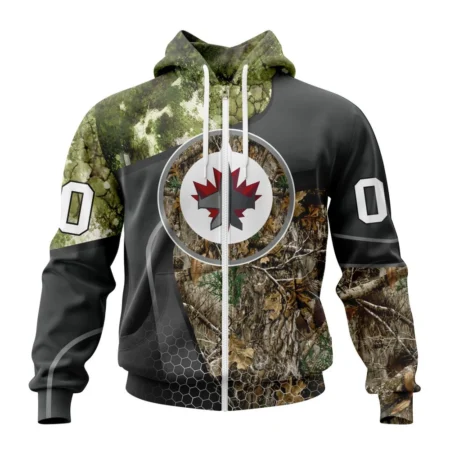 NHL Personalized Name And Number, Winnipeg Jets Special Hunting Camo Design,QTNHL Personalized Name And Number,080524B1299