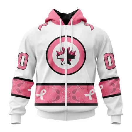 NHL Personalized Name And Number, Winnipeg Jets In Classic Style With Paisley, In October We Wear Pink Breast Cancer,QTNHL Personalized Name And Number,080524B1656