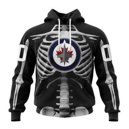 NHL Winnipeg Jets Special Skeleton Costume For Halloween,QTNHL080524A2012