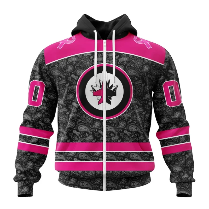 NHL Personalized Name And Number, Winnipeg Jets Special Pink In The Rink Fight Breast Cancer,QTNHL Personalized Name And Number,080524B2073