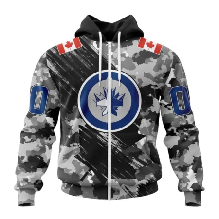 NHL Personalized Name And Number, Winnipeg Jets Special Camo Armed Forces Design,QTNHL Personalized Name And Number,080524B2162