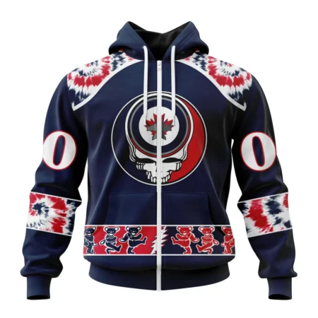 NHL Personalized Name And Number, Winnipeg Jets Special Grateful Dead Design,QTNHL Personalized Name And Number,080524B2191