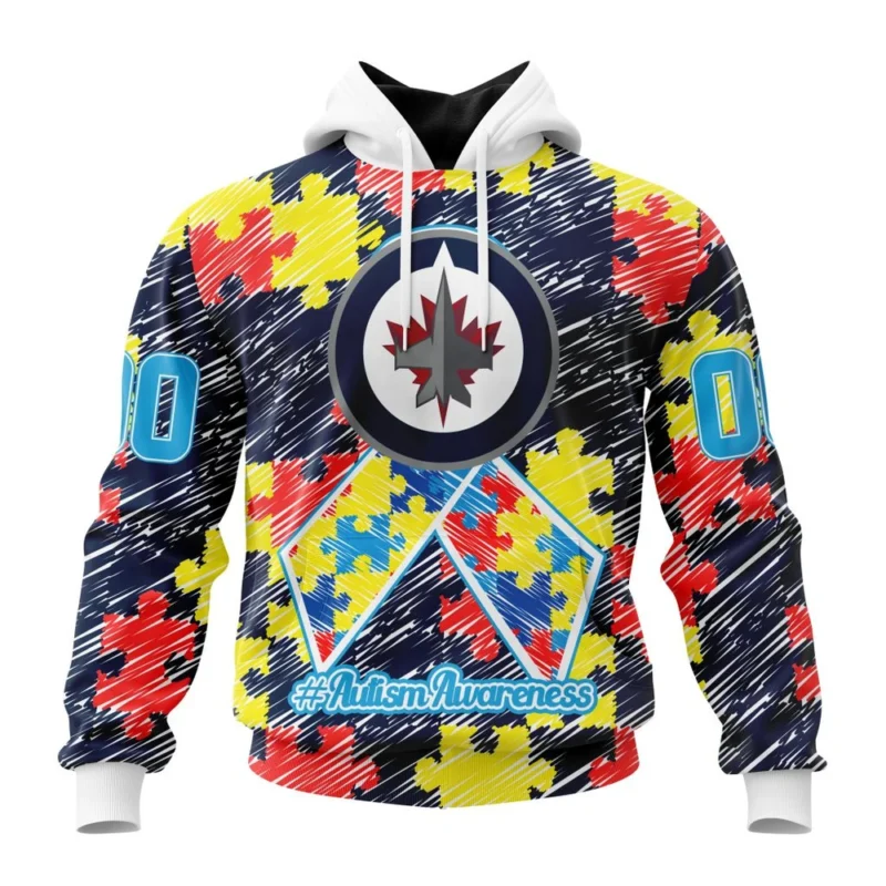 NHL Winnipeg Jets Special Autism Awareness Design,QTNHL080524A2460