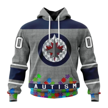 NHL Winnipeg Jets, Specialized Unisex Kits Hockey Fights Against Autism,QTNHL080524A2643