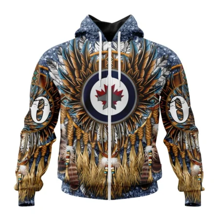 NHL Personalized Name And Number, Winnipeg Jets Special Native Costume Design,QTNHL Personalized Name And Number,080524B302