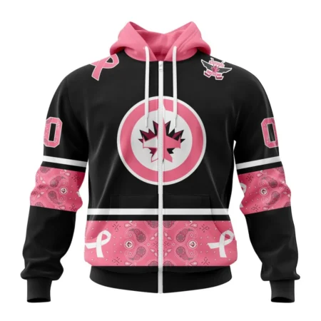 NHL Winnipeg Jets, Specialized Design In Classic Style With Paisley, In October We Wear Pink Breast Cancer,QTNHL 080524B3489