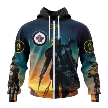 NHL Personalized Name And Number, Winnipeg Jets Special Star Wars The Mandalorian Design,QTNHL Personalized Name And Number,080524B688