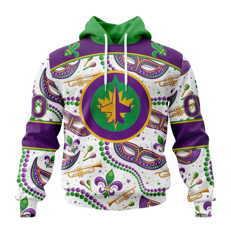 NHL Winnipeg Jets Special Mardi Gras Design,QTNHL080524A723