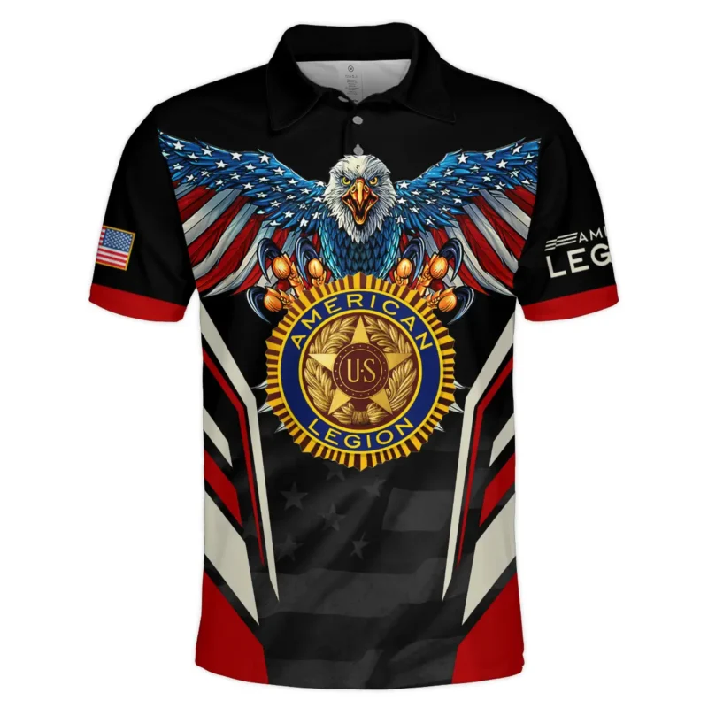 Eagle And American Legion United States Veteran All Over Prints BLVET24924A2PL - Polo Shirt