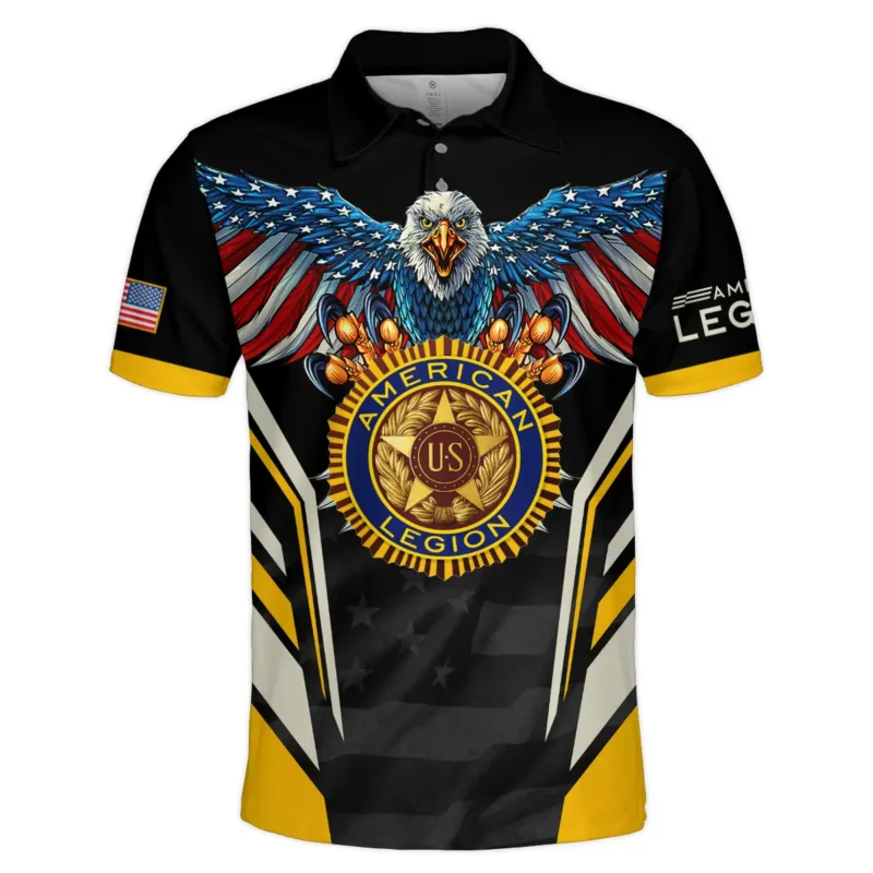 Eagle And American Legion United States Veteran All Over Prints BLVET24924A3PL - Polo Shirt