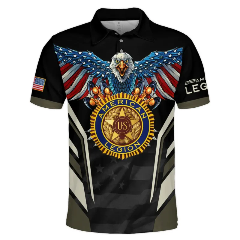 Eagle And American Legion United States Veteran All Over Prints BLVET24924A4PL - Polo Shirt