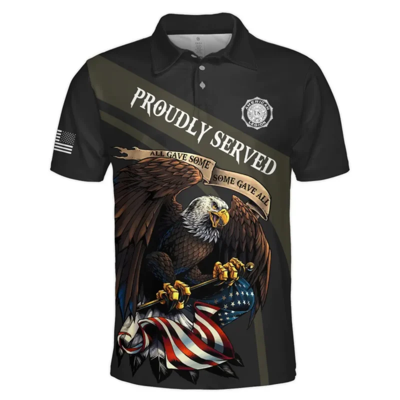 Proudly Served All Gave Some SGA American Legion United States Veteran All Over Prints BLVET24924C3PL - Polo Shirt