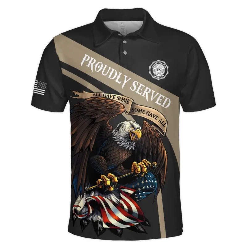 Proudly Served All Gave Some SGA American Legion United States Veteran All Over Prints BLVET24924C4PL - Polo Shirt