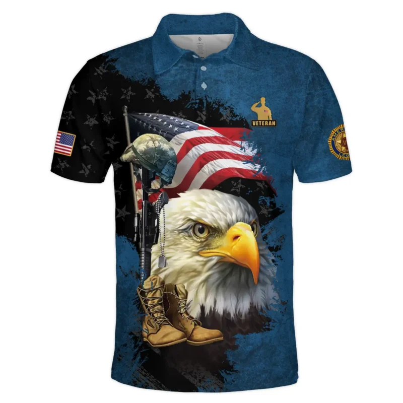 Eagle Helmet Boots American Legion United States Veteran All Over Prints BLVET24924E1PL - Polo Shirt