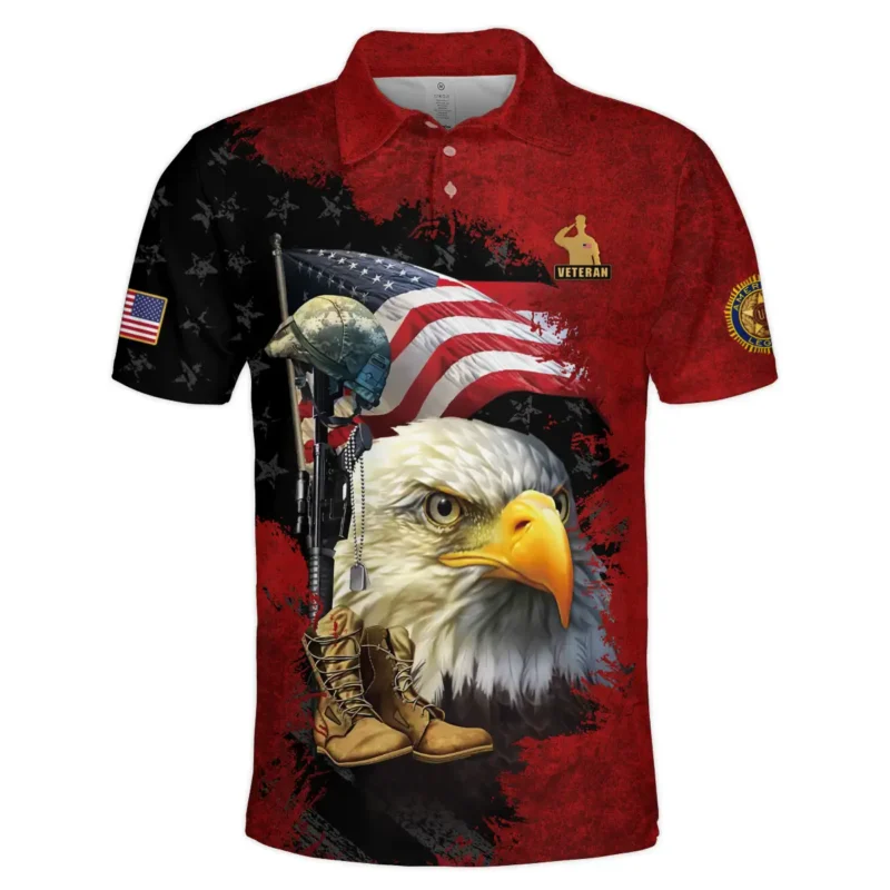 Eagle Helmet Boots American Legion United States Veteran All Over Prints BLVET24924E2PL - Polo Shirt