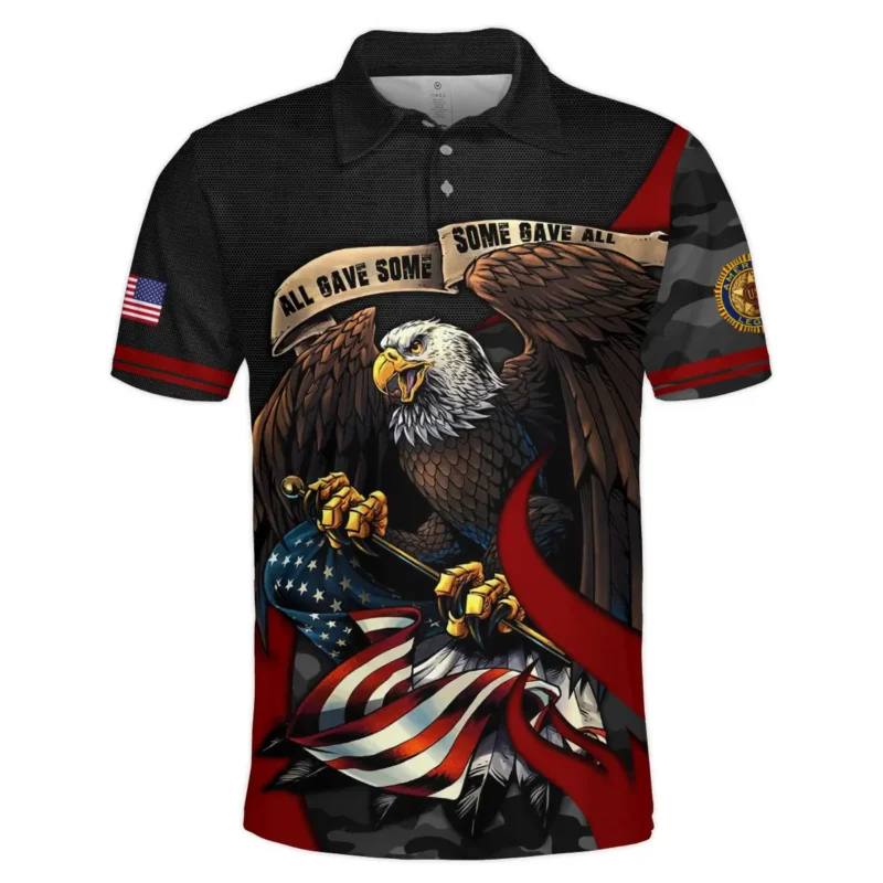 All Gave Some Some Gave All American Legion United States Veteran All Over Prints BLVET24924F2PL - Polo Shirt