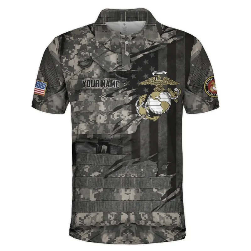 Uniform Camo Pattern U.S. Marine Corps All Over Prints BLVTR18924A2MCPL - Polo Shirt