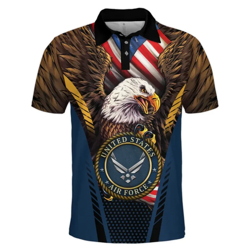 Eagle And Flag U.S. Air Force All Over Prints BLVTR20924A3AFPL - Polo Shirt