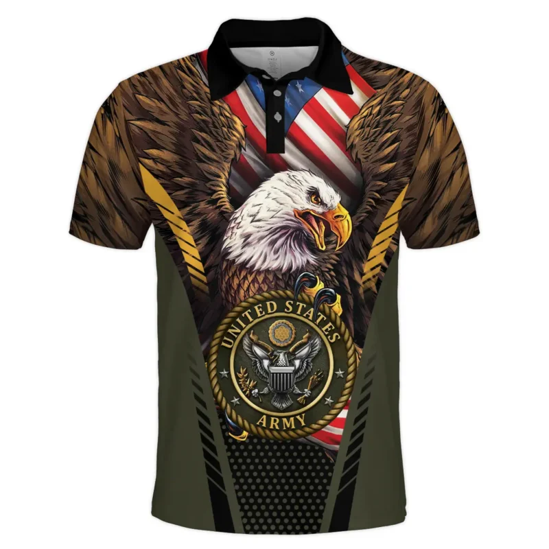 Eagle And Flag U.S. Army All Over Prints BLVTR20924A3AMPL - Polo Shirt