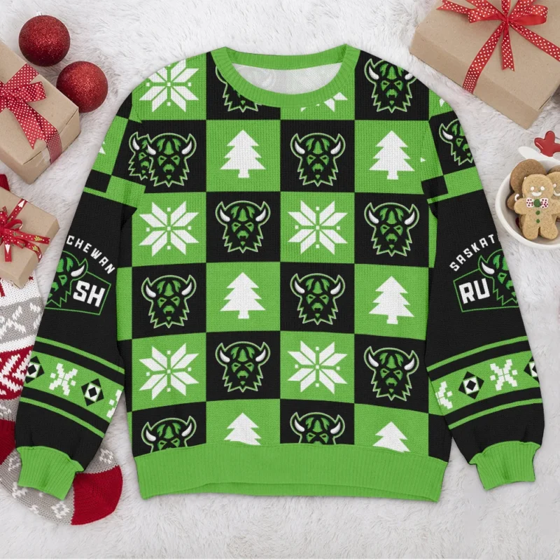 Special Release Ugly Sweater Saskatchewan Rush National Lacrosse League All Over Prints Christmas Season HONLL190924SW01SAS