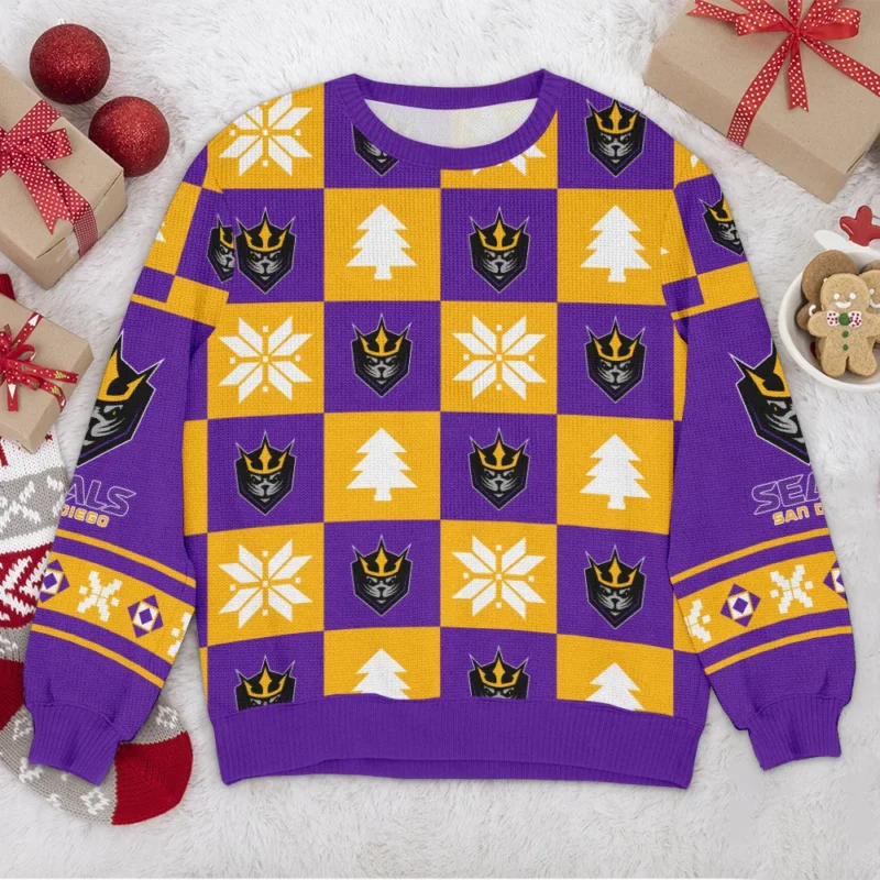 Special Release Ugly Sweater San Diego Seals National Lacrosse League All Over Prints Christmas Season HONLL190924SW01SD