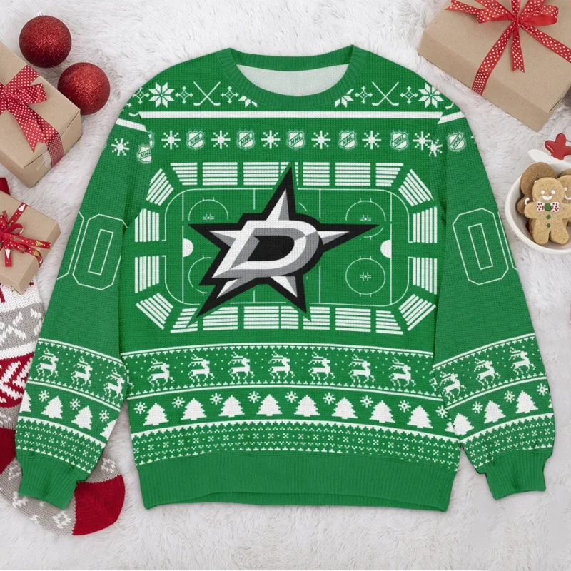 Special Release Dallas Stars NHL Ugly Sweater All Over Prints Christmas Season QTNHLTK160924A3