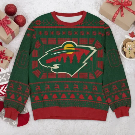 Special Release Minnesota Wild NHL Ugly Sweater All Over Prints Christmas Season QTNHLTK160924A4