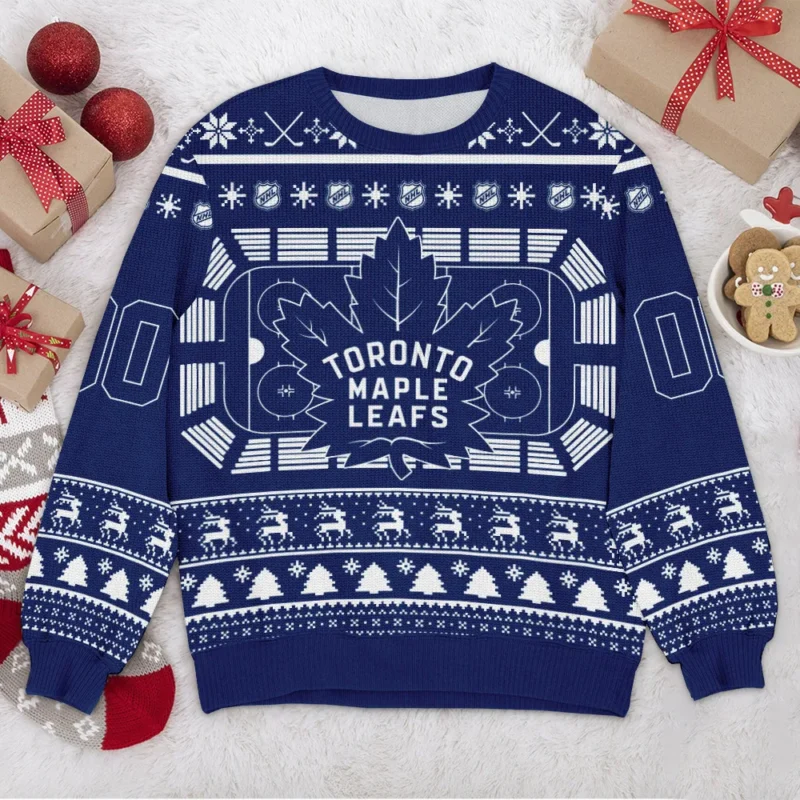 Special Release Toronto Maple Leafs NHL Ugly Sweater All Over Prints Christmas Season QTNHLVA160924A8